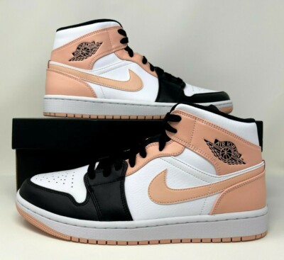 Nike Air Jordan Retro I 1 Mid Crimson Tint Artic Orange Men's Size 10 554724 133-image
