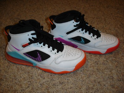 Air Jordan Mars 270 shoes kids 7Y white BQ6508-102 Basketball purple teal orange-image