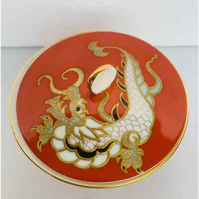 1950’s Schaubach Kunst Porcelain Dragon Bowl with Lid-image