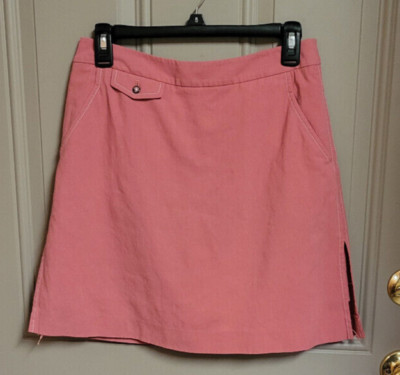 Annika Cutter & Buck Skort linen size 4 Excellent Salmon color-image