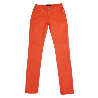 Rock & Republic Berlin Size 2M Womens Skinny Jeans Orange Mid Rise Stretch-image