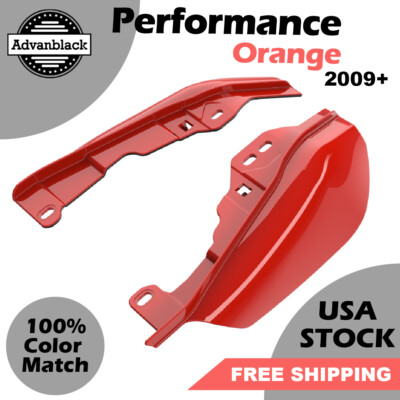 Performance Orange Mid Frame Air Deflectors Heat Shield Trim For 2009+ Harley-image