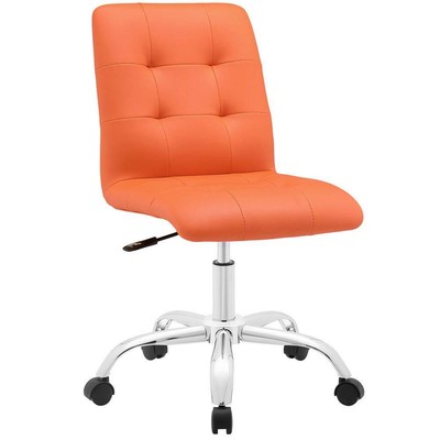 MODWAY Prim Armless Mid Back Office Chair in Orange-image
