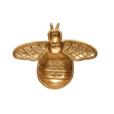 Decorative Cast Iron Gold Bee Shaped Dish-image