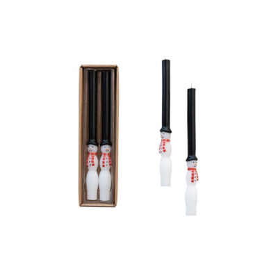 Creative Co-op - Snowman Taper Candles Set - XS3525-image