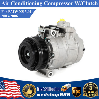 Replacement Air Conditioning Compressor+Clutch For 2003-2006 BMW X5 3.0L 2979CC-image