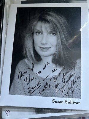 Susan Sullivan autographed 8 x 10 black-and-white photo-image