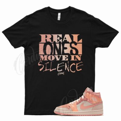 Black REAL Shirt for Air J1 1 Mid Apricot Orange Atomic Agate Terra Blush-image