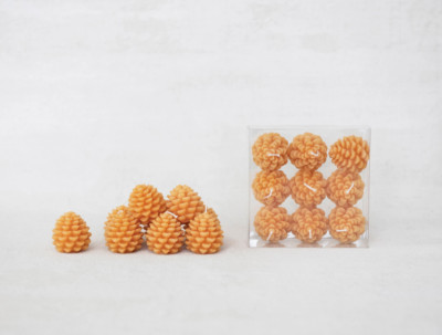 Creative Co-op - Unscented Pinecone Tealights Set of 9 (Short 1.5