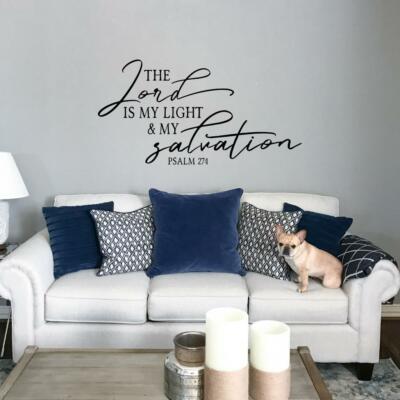 Christian The Lord Is My Light and My Salvation Psalm 27:1 Scripture Wall Decal-image