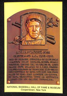 1964 Hall of Fame Plaque Addie Joss HOF Cooperstown NM  Yellow D82279-image