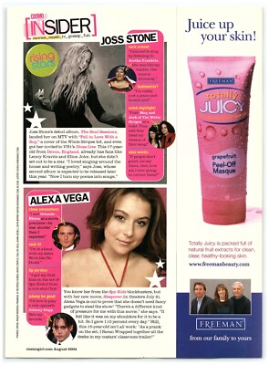 Joss Stone & Alexa Vega Rising Stars Cute Small Bios magazine CLIPPING photo-image