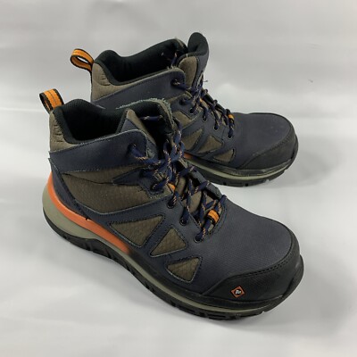 MERRELL Work Fullbench Speed Mid CF Black & Orange J003321 Mens Boots Size 6.5 M-image