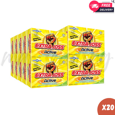 20 Box Extra Joss Active 120 Sachet Sugar Free Halal Energy Drink Powder-image
