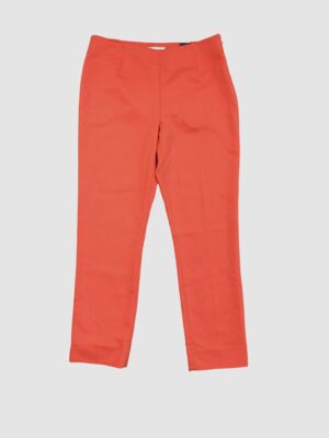 $170 Neiman Marcus Women's Orange Mid Rise Straight Leg Trouser Pants Size 6-image