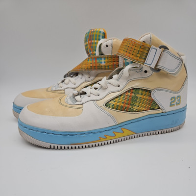 Size 10 - Jordan Fusion 5 Chill Varsity White Orange Peel 2008 Pre-owned -image