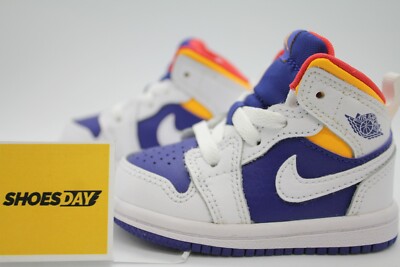 AIR JORDAN 1 MID WHITE/LASER ORANGE TD(TODDLER) 640735-131-image