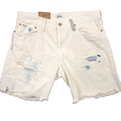 $168 Polo Ralph Lauren Sullivan Slim Williston Wash Denim Shorts Mens Size 40-image