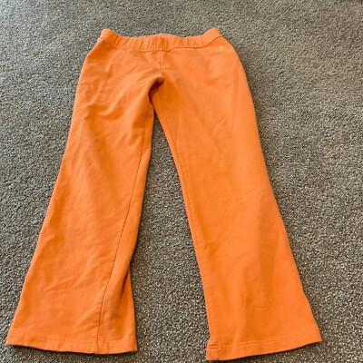 Danskin Womens Orange Mid Rise Straight Leg Sweatpants Size Large 12-14-image