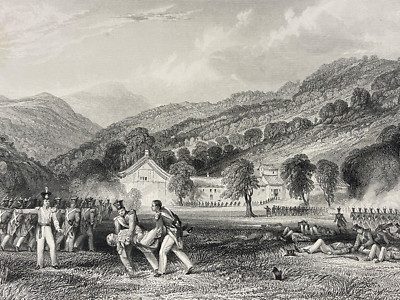 China, BATTLE ZHAPU JOSS HOUSE CHAPU OPIUM WARS ~ 1842 Art Print Engraving 3430-image