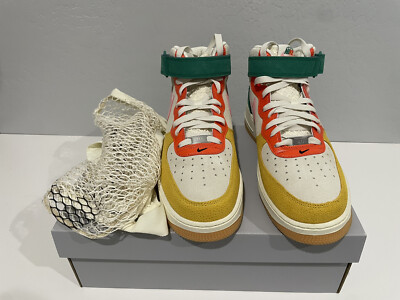Size 9.5 - Air Force 1 Mid Vivid Sulfur and Rush Orange-image
