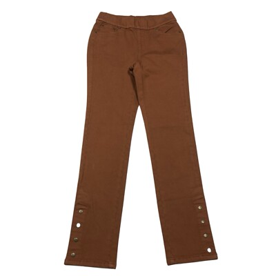 D&Co Adaptive | Rustic Orange Mid Rise Elastic Waist Pull On Jeans | Women's XXS-image