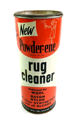 Vintage Advertising Can Powder-ENE 3 lbs Mid Century Rug Cleaner 1957-image