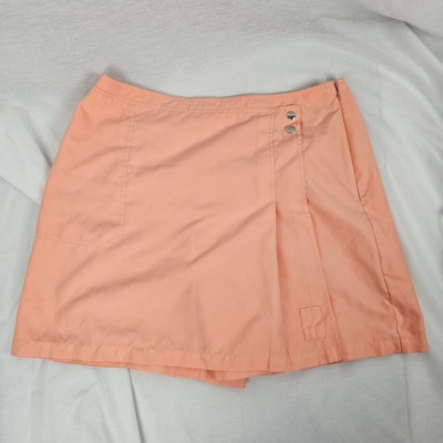 IZOD Skort Women Orange Coral Xtra Dry Loud Bright Golf Tennis Active Casual 12-image