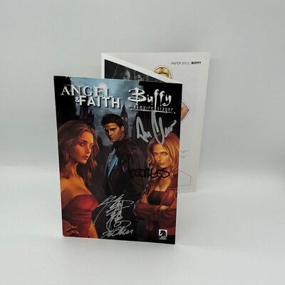 Buffy Angel & Faith Dark Horse Comic Card/Standee Signed Autographed by Artists-image