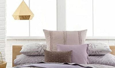 Calvin Klein Home Euro Sham  Mesa Banded Wave Cotton Mauve -image