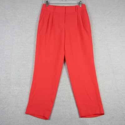 J Crew Pants Women 6 Orange Straight Leg Mid Rise Dress Pants Career Workleisure-image