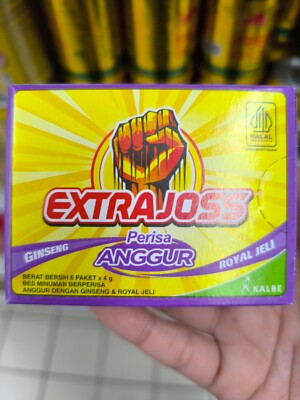 120 Sachet Extra Joss Grape Flavour Sugar Free Energy Drink Powder FREE SHIPPING-image