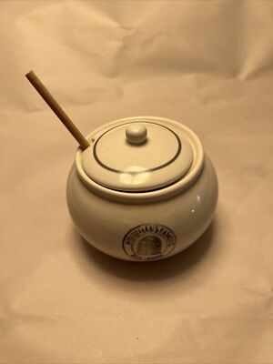 Creative Co-Op Woodmans Famous Bee Ware Honey Pot With Dipper-image