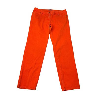 Chaus Orange Straight Pants Women 12 (34x28) Stretch-image