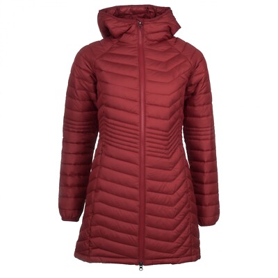 Nwt $200 Columbia Powder Lite Mid Length Zip Burnt Orange Jacket Coat Women XXL-image