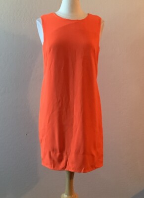 Laundry By Shelli Segal Orange Sleeveless Shift Dress Size 8-image