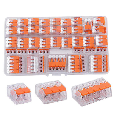 Lever Wire Connectors, 75 Pcs Wire Connector Assortment Pack Compact Splicing Co-image