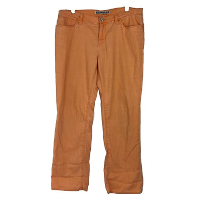 Vintage Express Precision Fit Jeans Women's Size 12 Straight Leg Mid Rise Orange-image