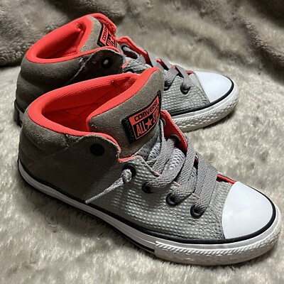 Converse Chuck Taylor All Star Axel Mid Sneakers Gray Orange Unisex Junior Sz 2-image