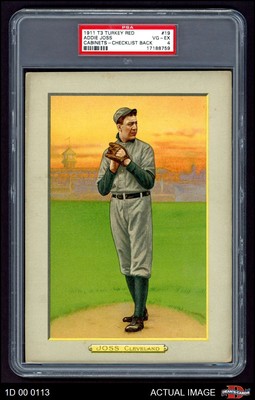 1911 T3 Turkey Red #19 Addie Joss  Indians HOF PSA 4 - VG/EX-image