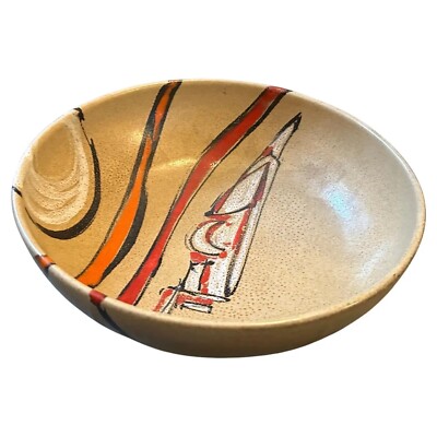 1970S Mid-Century Modern Terracotta Round Bowl By Gemi Faenza-image