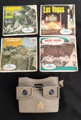 Viewmaster Bundle With Yellowstone Las Vegas Petrified Forest Mesa Verde-image