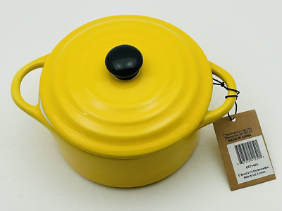 Mini Baker Yellow & White Creative Co-op Stoneware Dish with Lid 5