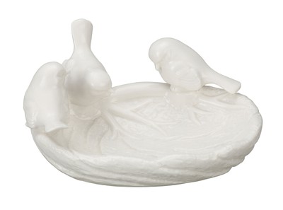 Ceramic Leaf Dish with Birds-image