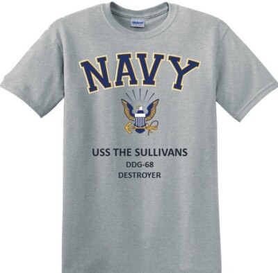 USS THE SULLIVANS  DDG-68* DESTROYER*NAVY EAGLE*T-SHIRT. OFFICIALLY LICENSED-image