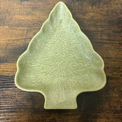 Creative Co- Op Pine Tree Shaped Stoneware Plate-image
