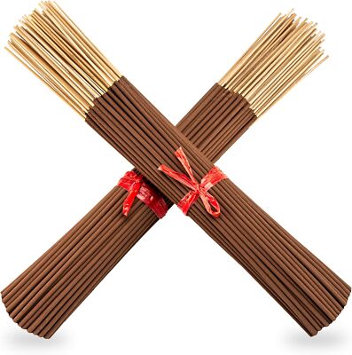 200 Unscented Incense Sticks 11 inch - 100% Natural Joss and Bamboo 11
