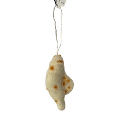 Creative Co-op Shell Conch Felt Ornament Bauble-image