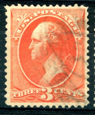 USA 214 3c ORANGE USED WITH NICE CENTERING LIGHT CANCEL-image