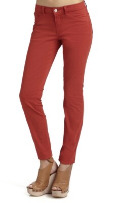 J BRAND Blood Orange Skinny Leg Jeans Twill Denim Burnt Slim 811K120 Sz 26-image